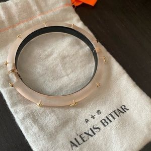 Alexis Bittar golden studded hinge bracelet